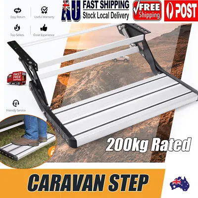 Aluminium Caravan Step 200KG Pull Out Step Folding Camper Trailer Motorhome Step • $134.90