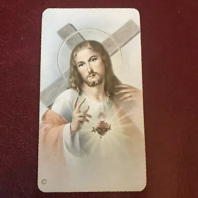 Vintage Catholic Holy Card - Sacred Heart Of Jesus • $1.99