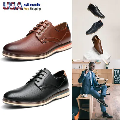 Men's Casual Dress Shoes Comfortable Business Work Breathable Shoes 6.5-13 • $25.59