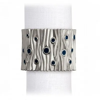 L'Objet Napkin Rings Bois De Platine Napkin Jewels - Platinum - Set Of 4 • $135.75