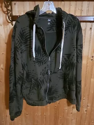 Hoodie Dip Unisex LG Plant Design Zippered Pockets Good Used Condition 705 • $19.99