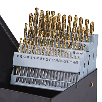 60Pcs Drill Bit Sets HSS Titanium Multi Drill Bits Twist Metal Tools • $20.99