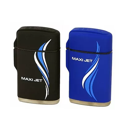 Black & Blue ZENGAZ MAXI JET Refillable Windproof Lighter • £7.99