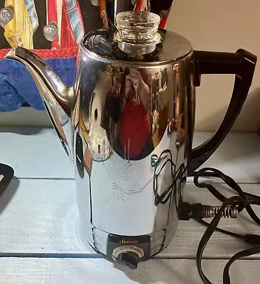 Vintage SUNBEAM AP 10 Automatic Percolator Coffee Maker With Plug Silver • $10