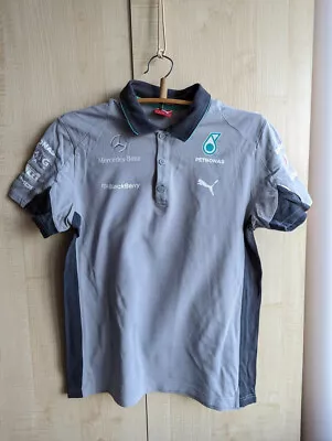 Mercedes Benz Amg Petronas Racing Formula 1 2014 Polo Shirt Jersey Puma Size M • $25