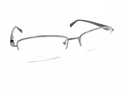 Prada VPR 52O 5AV-1O1 Silver Black Half Rim Eyeglasses Frames 52-17 135 Italy • $74.99