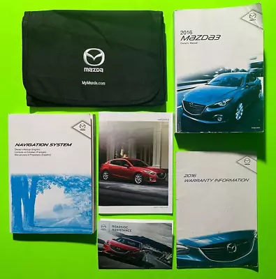 2016 MAZDA 3 Factory Owners Manual Set W/ NAV & Case *OEM* • $26.95