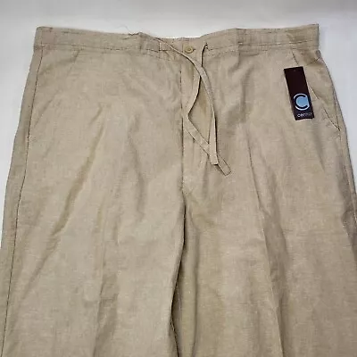 Centro Men's Linen Blend Pants Size XL (40-42) Beige Casual Summer Island  • $14.95
