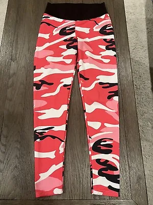Mens Jock Pink Camouflage Camo Spandex Tights Compression Pants Large • $18.20