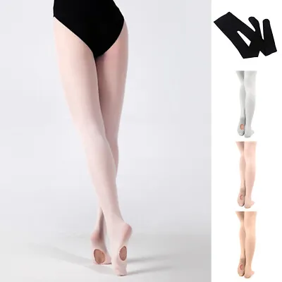 £3.47 • Buy Dance Tights Girls Womens Convertible Footed Footless Soft Ballet Tights Opulent