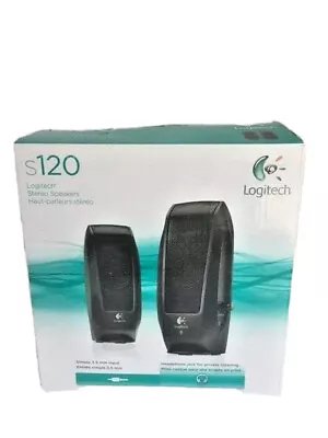 Logitech Speakers S120 Desktop Laptop System Black 2.6 Watts PC Mac Mp3 Ipod • $13