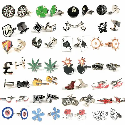 Cufflinks Choice Of 90+ Designs FAST & FREE Delivery Cheap Gift Idea *CLEARANCE* • £3.99