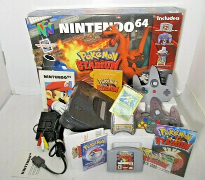 $1799.99 • Buy N64 Nintendo 64 Pokemon Stadium Battle Set Near Complete