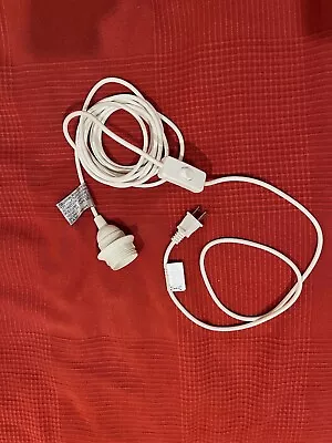 IKEA E26 Light Bulb POWER CORD SET With  On/Off Switch - 15 Ft - White • $10