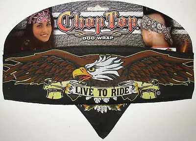 Live To Ride USA American Eagle Chop Top Bandanna Headwrap Sweatband Headband • $14.95