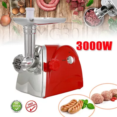 3000W Electric Mincer Meat Grinder Sausage Maker Filler Machine Reverse Action • £51.99