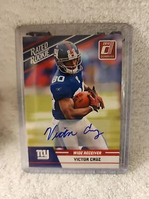 2010 Donruss VICTOR CRUZ Rated Rookie Autograph New York Giants Auto Sp Rc • $49.99