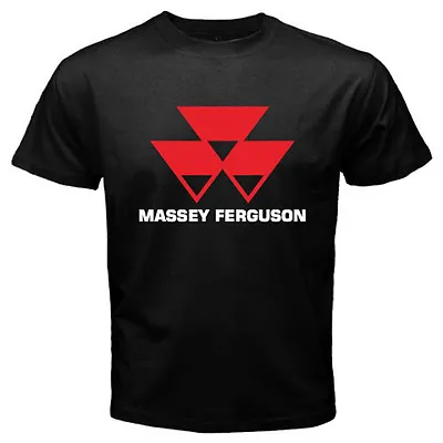 New Massey Ferguson Tractor Agriculture Logo Men's Black T-Shirt Size S-5XL • $20.98