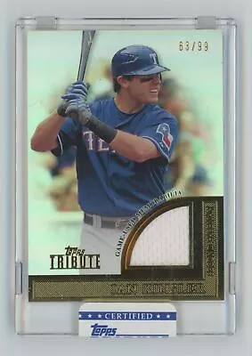 2012 Topps Tribute Tribute To The Stars Game Used Jersey Ian Kinsler 63/99 • $5.99