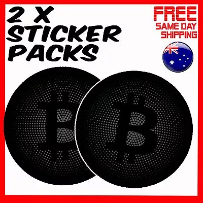 2 X Stickers - Bitcoin Logo Crypto Currency Car Window Bumper Laptop Sticker • $4.24