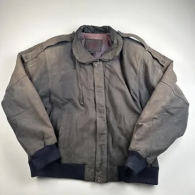 Vintage G-111 Bomber Leather Jacket Men's Size Large Distressed • $60