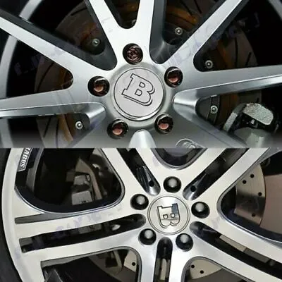 $23.57 • Buy Mercedes Benz Brabus Black 4 Pcs Wheels Center Caps Amg 75mm A2204000125