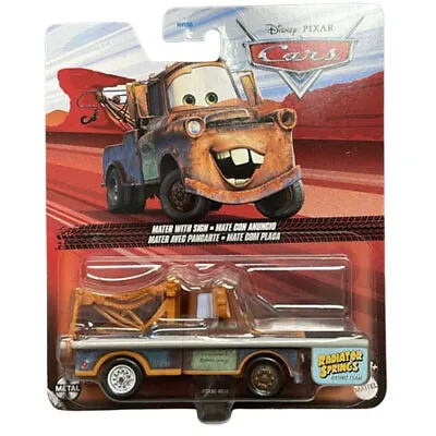 Mattel - Disney Pixar's Cars Die-Cast Vehicle Toy - MATER WITH SIGN [HTX86] -New • $12.89