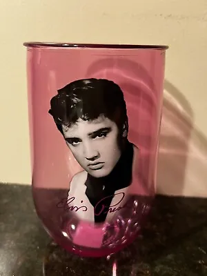 Elvis Presley  NEW Pink Acrylic Stemless Wine Glass 16oz. • $7.95