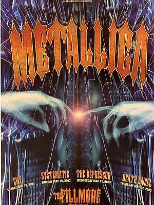 Metallica - 2003 Poster Rex Ray Fillmore Auditorium San Fran 1st • $161