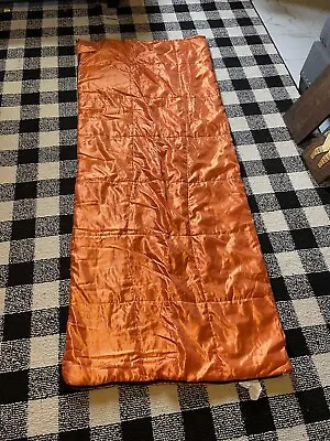 Eddie Bauer Orange Rectangular Sleeping Bag 77 X 32” • $25