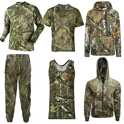 £8.69 • Buy Mens Camouflage Printed Jungle T-shirt Realtree Camo Print Long Short Top S-5xl