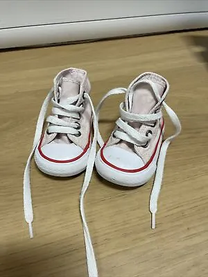 Baby Infant Girls Converse Uk Size 3 • £18