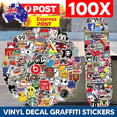 100pcs Skate Stickers Bomb Logo Santa Cruz Car Laptop Phone Vinyl Skateboard • $3.95