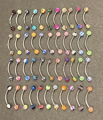 $5 • Buy Body Piercing Jewelry Eyebrow 16 Gauge Multicolored