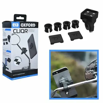 Oxford CLIQR Motorcycle Device Phone GPS Mirror Mount Fits KAWASAKI ZZR1400 • £27.95