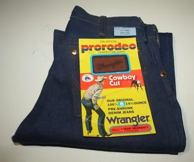 Wrangler Pro-Rodeo Cowboy Cut Jeans Blue W28 Sizes NWT USA Made • $24.95