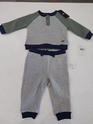 NEW 7 For All Mankind Baby Boy 2 Piece Sweats Shirt Pants Set Infant 3-6 Months • $10