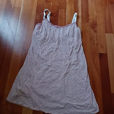 Motherhood Maternity Sleepwear Nursing Tank Top Shirt Built In Bra Pink Stripe • $24.99