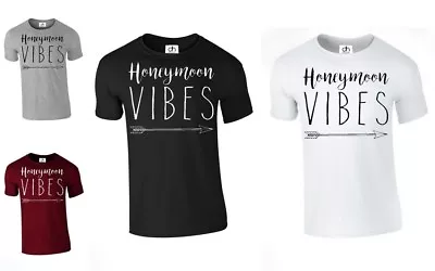 Honeymoon Vibes T-Shirt Hubby Wifey Wife Couple Matching Wedding (VIBEST SHIRT) • £5.99