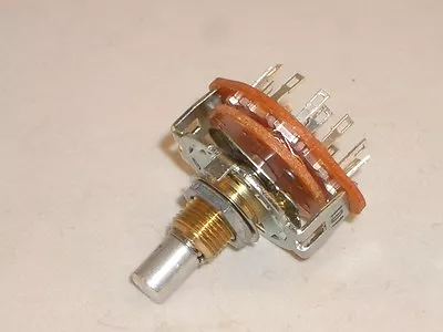 CED P-H393 ROTARY SWITCH 2 POLE 6 POSITION BBM NON-SHORTING 1/4in SHAFT • $10.95