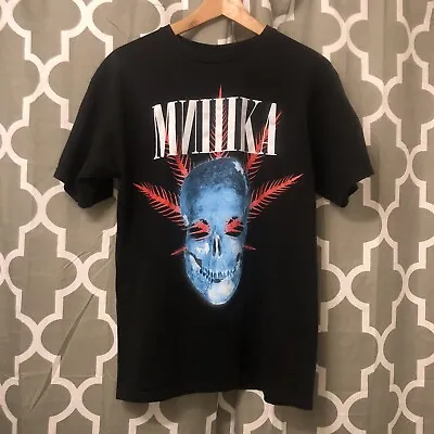 MNWKA Mishka Skull Weed Leaf T-Shirt Art Tee Black USA Mens Size Medium Rare • $24.99