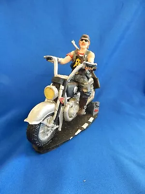 Resin Motorcycle Figurine ~ Biker Dude ~ See Photos • $9.99