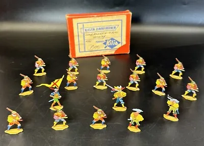 Vintage Tin Flats Landsknechts With Guns Storming With Box P138 Kieler Zinn • $69.95