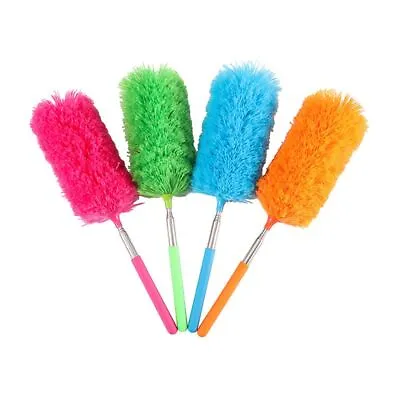 Long Magic Telescopic Handle Extendable Cobweb Brush Washable Feather Duster • £5.95