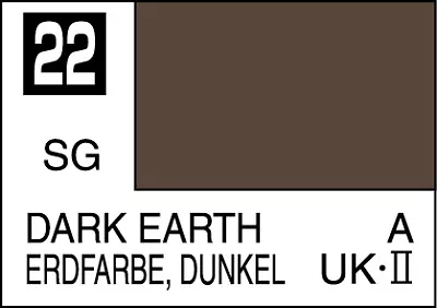 Mr. Hobby Mr. Colour - 022 - Dark Earth 10ml Acrylic Model Paint • £1.99