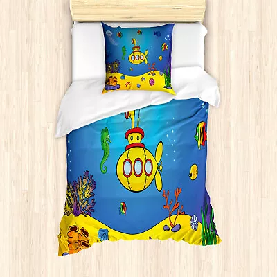 Yellow Submarine Duvet Cover Nautical Kids • £32.99