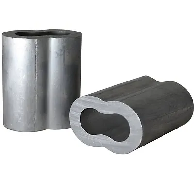 50 Aluminum Sleeves For Wire Rope Cable 1/4 . • $18.76