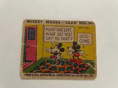 1935 Gum Inc Card #56 - Mickey Mouse Set - Type II • $39.99