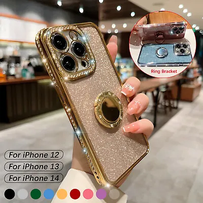 $13.55 • Buy Luxury Bling Diamond Ring Stand Case For IPhone 14 15 Pro Max 13 12 11 XS Cover