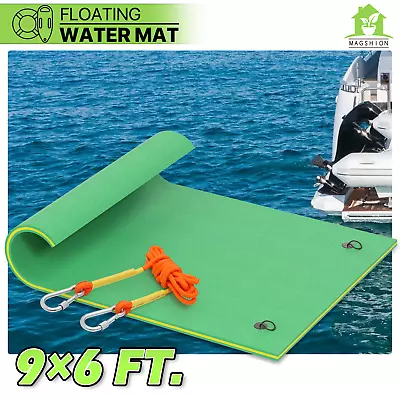 9x6 Ft Green Floating Water Pad Bouncy Tear-Resistant 3-Layer XPE Foam Float Mat • $182.99